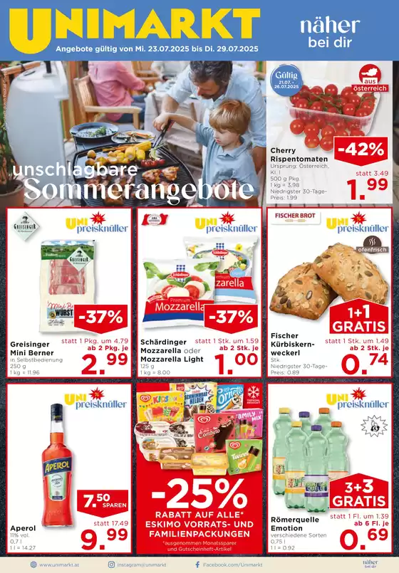 Unimarkt flugblatt