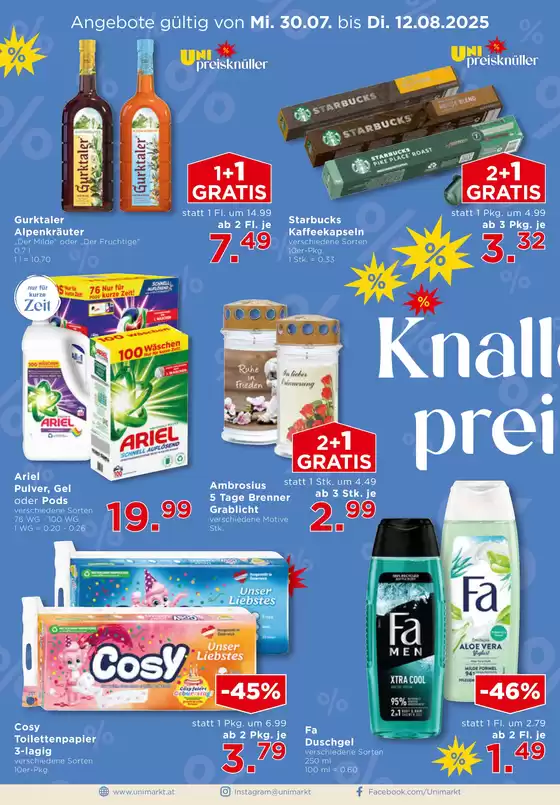 Unimarkt flugblatt