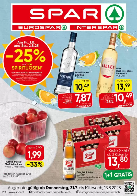 Eurospar Katalog in Villach | Sonderangebote für Sie | 2025-07-31T00:00:00.000Z - 2025-08-13T00:00:00.000Z