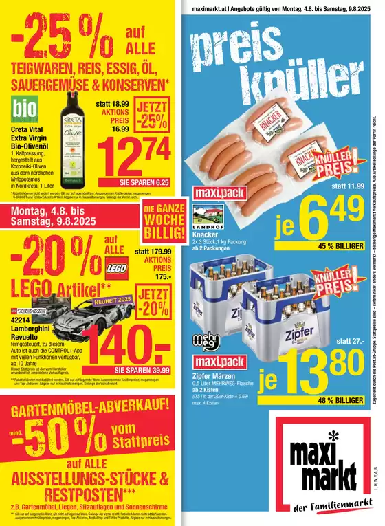 Maximarkt Katalog in Vorchdorf | Top-Angebote für alle Schnäppchenjäger | 2025-08-04T00:00:00.000Z - 2025-08-09T00:00:00.000Z