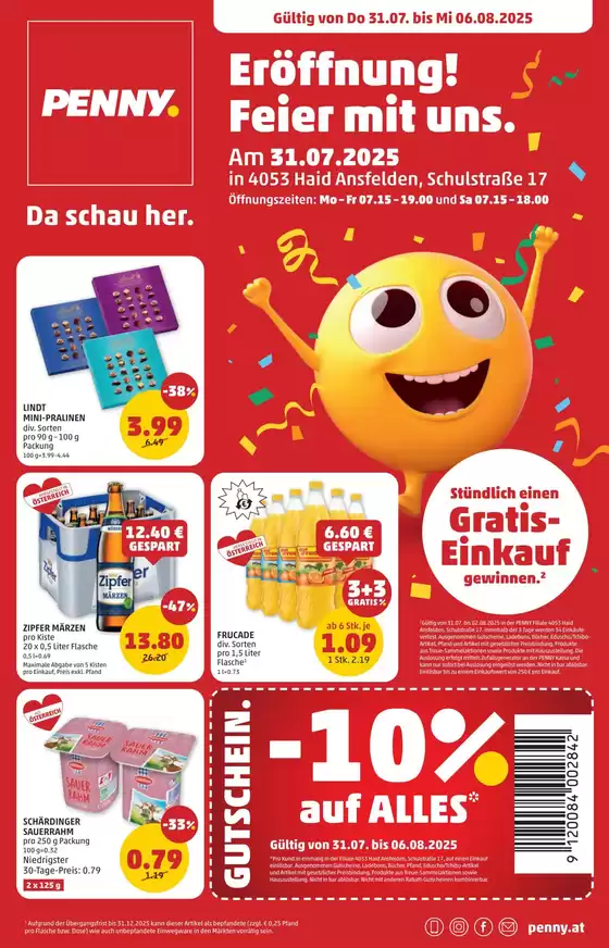 Penny Katalog in Bad Leonfelden | Unsere besten Deals für Sie | 2025-07-31T00:00:00.000Z - 2025-08-06T00:00:00.000Z