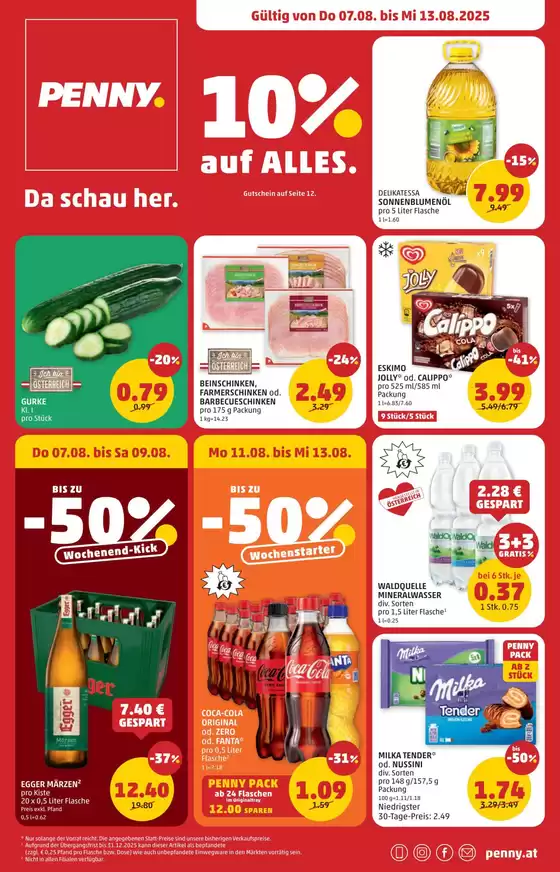 Penny Katalog in Bad St. Leonhard im Lavanttal | Unsere besten Deals für Sie | 2025-08-07T00:00:00.000Z - 2025-08-13T00:00:00.000Z