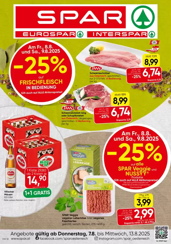 Spar Katalog in Innsbruck | Exklusive Schnäppchen | 2025-08-06T00:00:00.000Z - 2025-08-20T00:00:00.000Z
