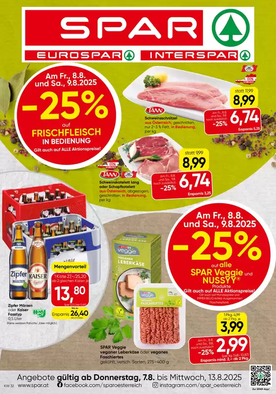 Spar Katalog in Feldkirch | Top-Deals für alle Kunden | 2025-08-07T00:00:00.000Z - 2025-08-13T00:00:00.000Z