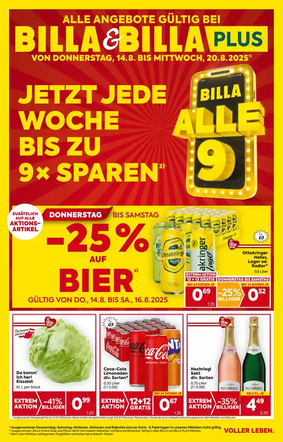 A BILLA FB KW33 2025 Wien