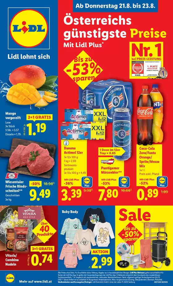 Lidl Katalog in Krems an der Donau | Aktuelle Flugblätter Ab Donnerstag 21.8. | 2025-08-21T00:00:00.000Z - 2025-08-27T00:00:00.000Z
