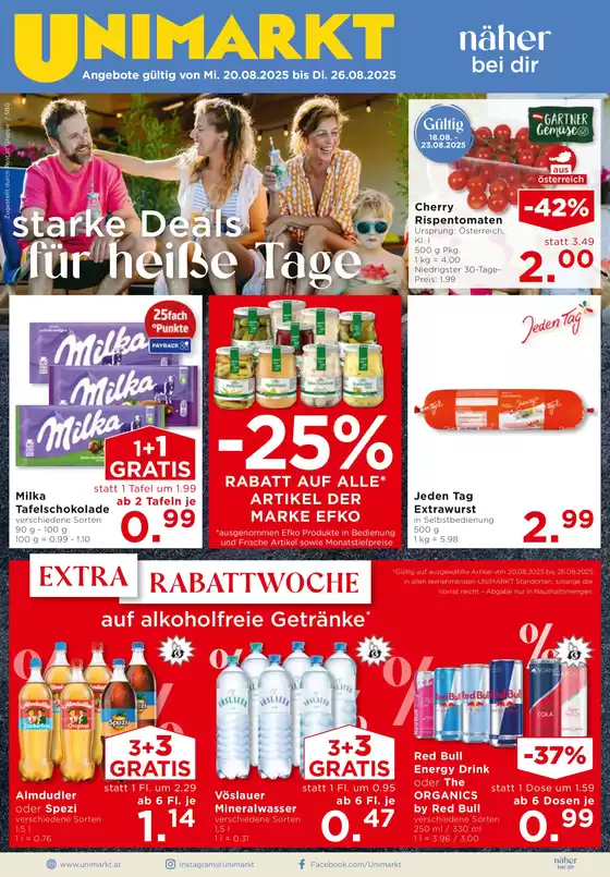 Unimarkt Katalog in Linz | Tolles Angebot für Schnäppchenjäger | 2025-08-20T00:00:00.000Z - 2025-08-26T00:00:00.000Z