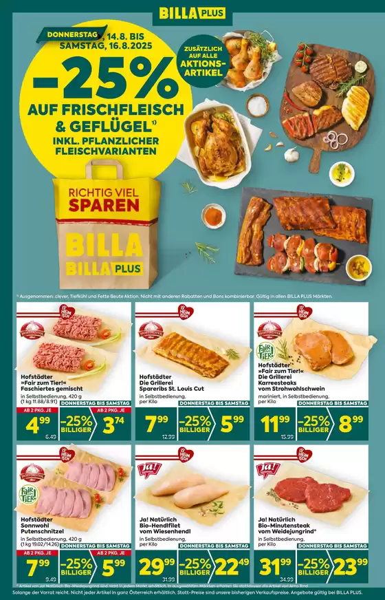 BILLA PLUS FB KW33 2025 Wien