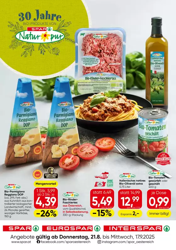 Spar Katalog | Top-Angebote für Sparfüchse | 2025-08-21T00:00:00.000Z - 2025-09-17T00:00:00.000Z
