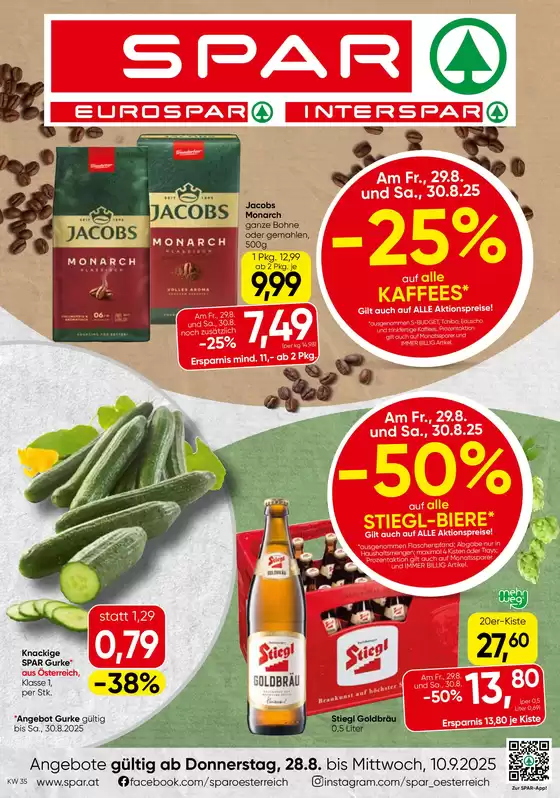 Spar Katalog in Lofer | Top-Angebote für alle Schnäppchenjäger | 2025-08-28T00:00:00.000Z - 2025-09-10T00:00:00.000Z