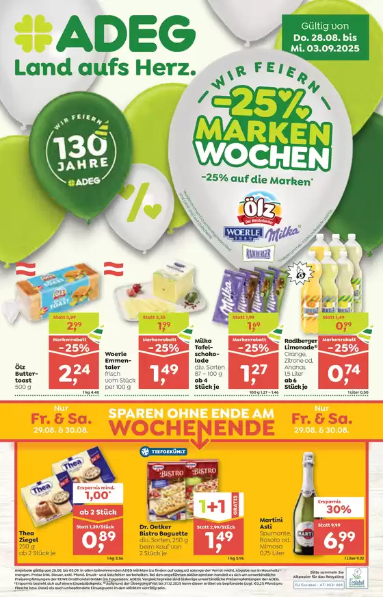 ADEG Katalog in Kapfenberg | Tolles Angebot für alle Kunden | 2025-08-28T00:00:00.000Z - 2025-09-03T00:00:00.000Z