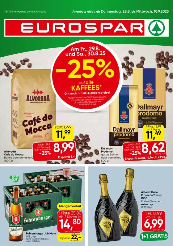 Eurospar Katalog | Rabatte und Aktionen | 2025-09-05T00:00:00.000Z - 2025-09-19T00:00:00.000Z