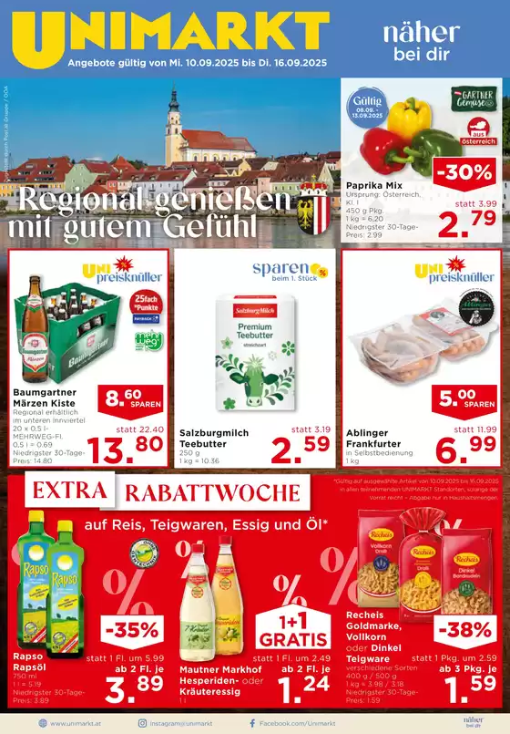 Unimarkt flugblatt