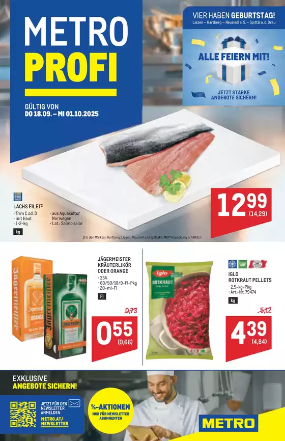 Metro Katalog in Gurten | Tolle Rabatte auf ausgewählte Produkte | 2025-09-18T00:00:00.000Z - 2025-10-01T00:00:00.000Z