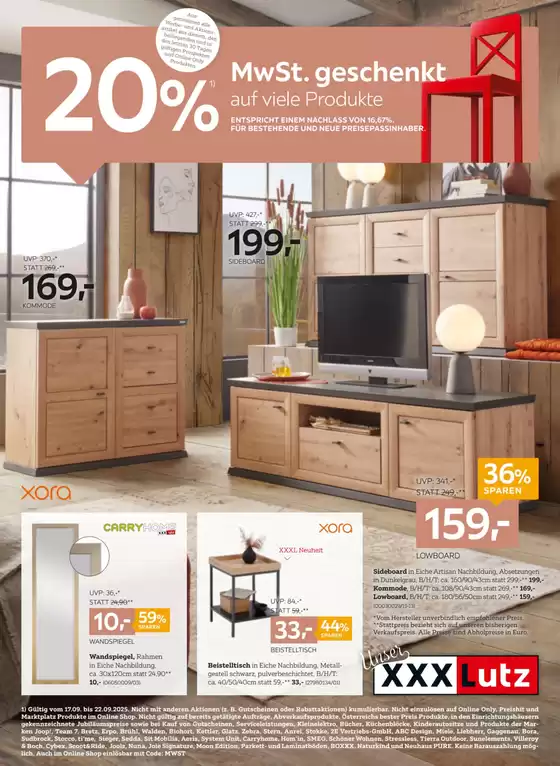 XXXLutz Katalog in Vösendorf | Exklusive Deals und Schnäppchen | 2025-09-16T00:00:00.000Z - 2025-09-30T00:00:00.000Z