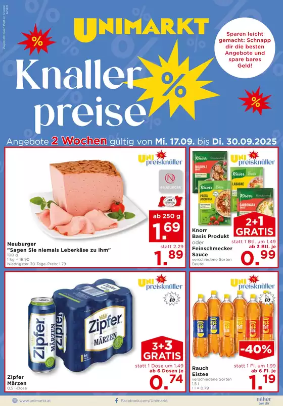 Unimarkt flugblatt