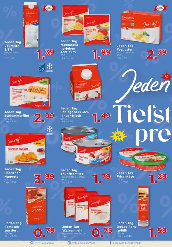 Unimarkt flugblatt