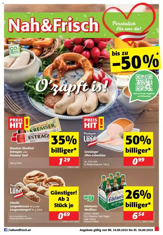 Nah & Frisch Katalog in Wien | Exklusive Schnäppchen | 2025-09-24T00:00:00.000Z - 2025-09-30T00:00:00.000Z