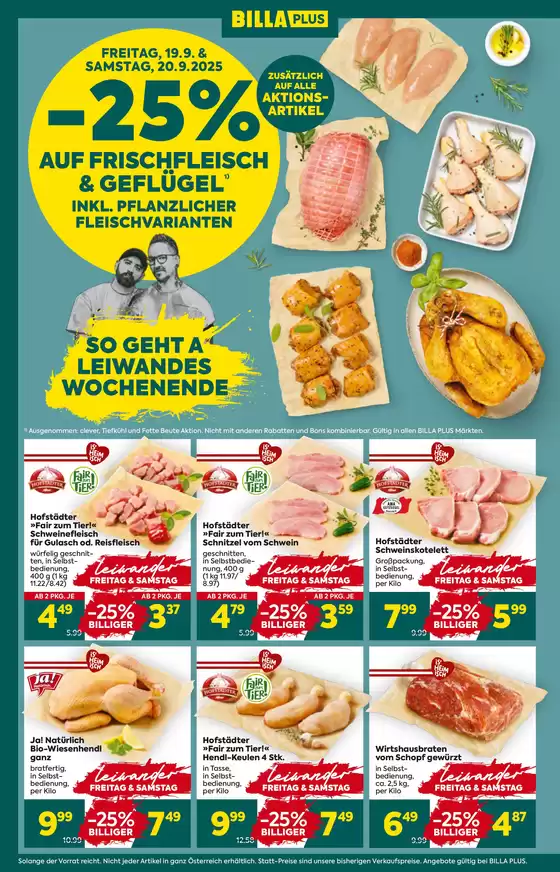 BILLA PLUS FB KW38 2025 Wien