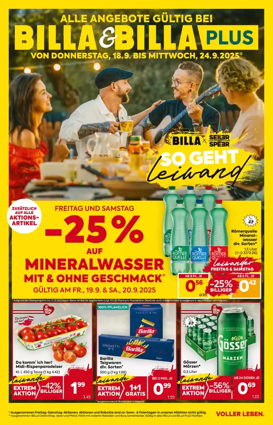 Billa Katalog in Vösendorf | BILLA FB KW38 2025 Wien | 2025-09-18T00:00:00.000Z - 2025-10-02T00:00:00.000Z
