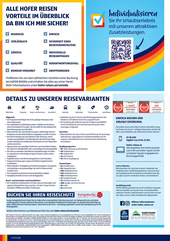 Blättern Sie online im HOFER REISEN Katalog