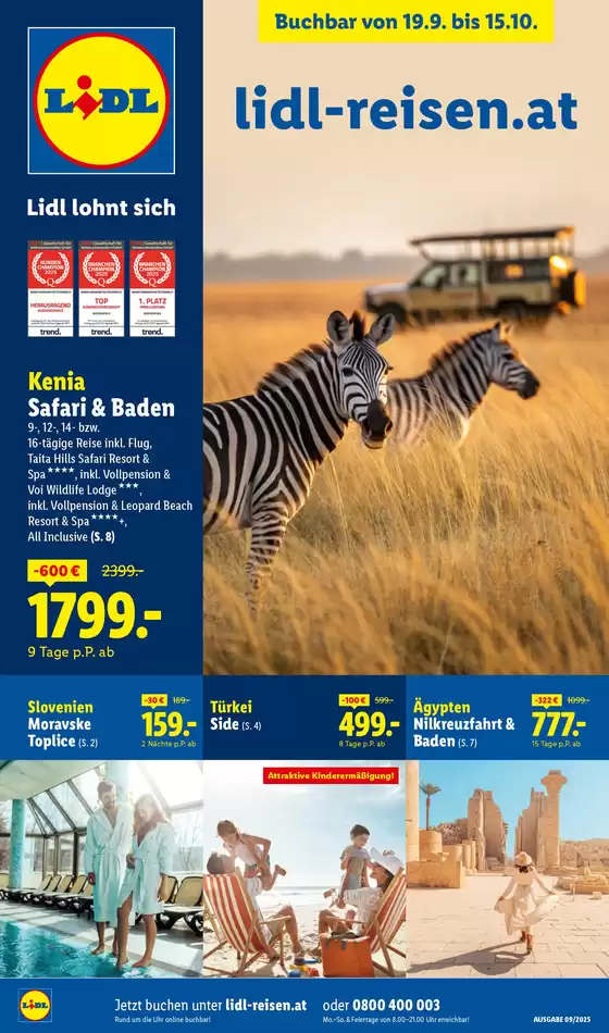 Lidl Reisen Katalog | Buchbar ab 19.9. | 2025-09-19T00:00:00.000Z - 2025-10-15T00:00:00.000Z