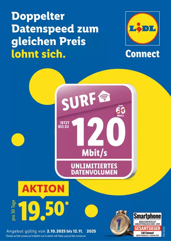 Sonderflyer Surf-Tarif