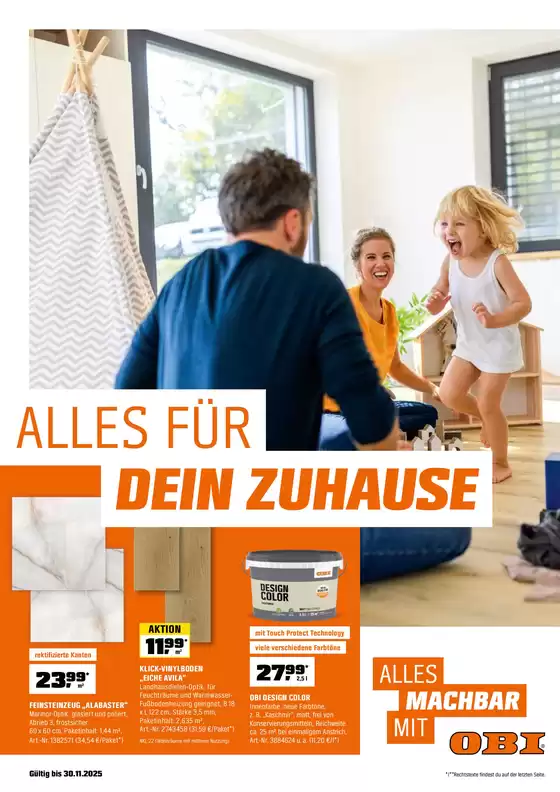 OBI Katalog in Feldkirch | ALLES FÜR DEIN ZUHAUSE | 2025-10-12T00:00:00.000Z - 2025-11-30T00:00:00.000Z