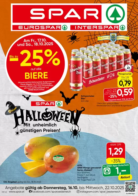 Eurospar Katalog in Wien | Top-Angebote für alle Schnäppchenjäger | 2025-10-16T00:00:00.000Z - 2025-10-30T00:00:00.000Z