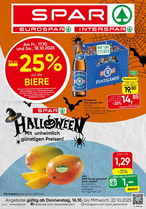 Spar Katalog | Aktuelle Schnäppchen und Angebote | 2025-10-19T00:00:00.000Z - 2025-11-02T00:00:00.000Z