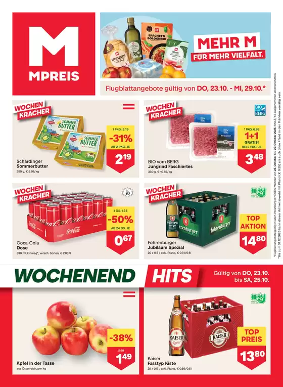 MPreis Katalog | Exklusive Deals und Schnäppchen | 2025-10-23T00:00:00.000Z - 2025-10-29T00:00:00.000Z