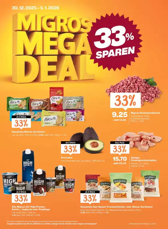 Migros Katalog in Vernier | Attraktiivi Sonderängbot für alli | 2025-12-30T00:00:00.000Z - 2026-01-05T00:00:00.000Z