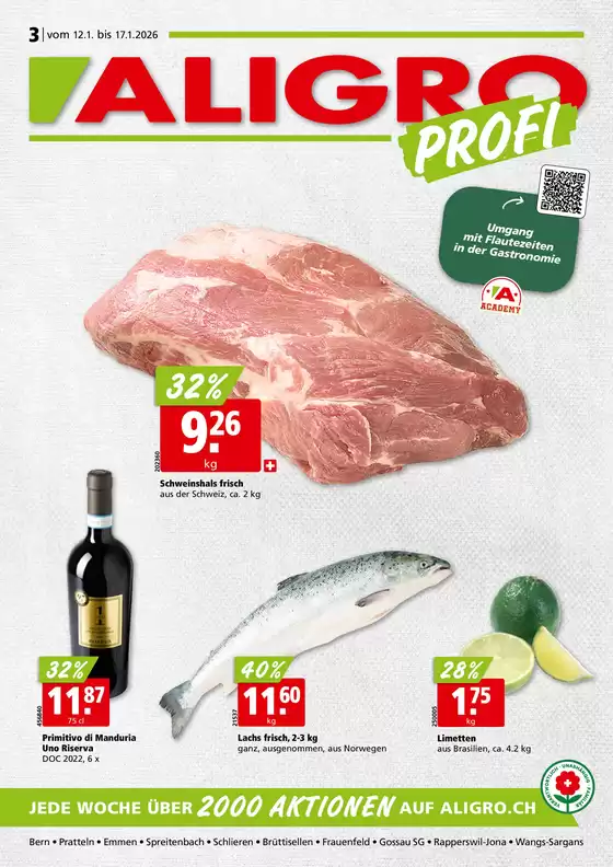 Aligro Katalog in Baden | Aktuälli Schnäppchen und Ängbot | 2026-01-12T00:00:00.000Z - 2026-01-17T00:00:00.000Z