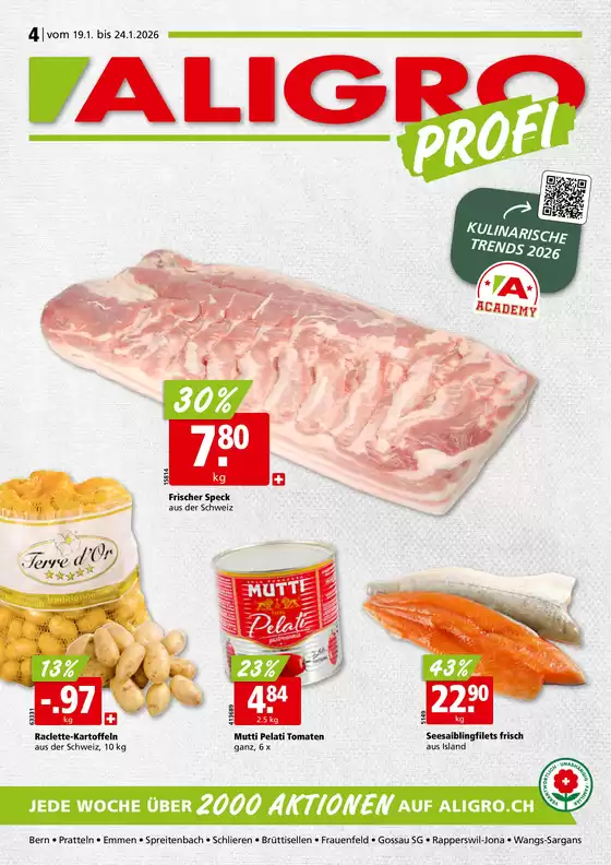 Aligro Katalog | Tolle Rabatt uf usgwählte Produkt | 2026-01-19T00:00:00.000Z - 2026-01-24T00:00:00.000Z