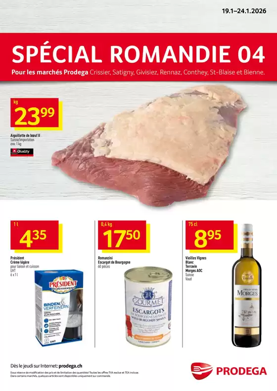 Prodega Katalog in Thônex | Kw04 special romandie f | 2026-01-19T00:00:00.000Z - 2026-01-24T00:00:00.000Z