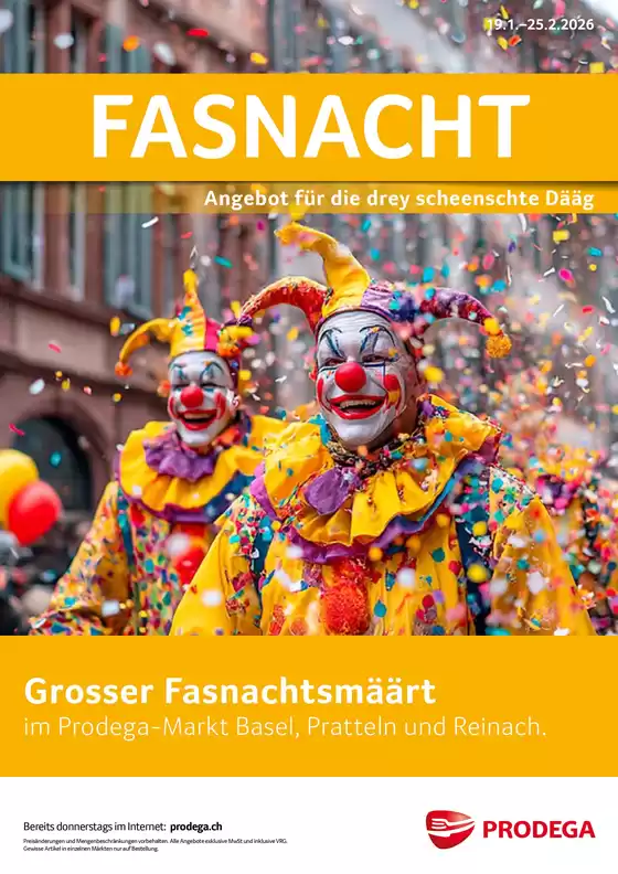 Prodega Katalog in Thônex | Kw04 agh fasnacht basel d | 2026-01-19T00:00:00.000Z - 2026-02-25T00:00:00.000Z