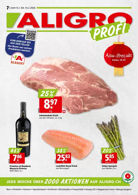 Aligro Katalog in Bern | Aktuälli Sonderaktione | 2026-02-09T00:00:00.000Z - 2026-02-14T00:00:00.000Z