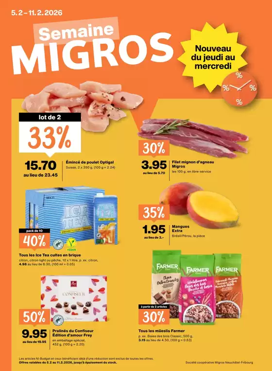 Migros Katalog in Herisau | Ängbot für Schnäppchenjäger | 2026-02-05T00:00:00.000Z - 2026-02-11T00:00:00.000Z