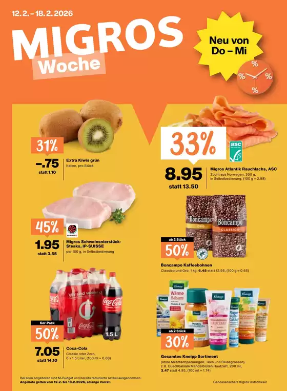 Migros Katalog in Cham | Üsi beste Schnäppchen | 2026-02-12T00:00:00.000Z - 2026-02-18T00:00:00.000Z