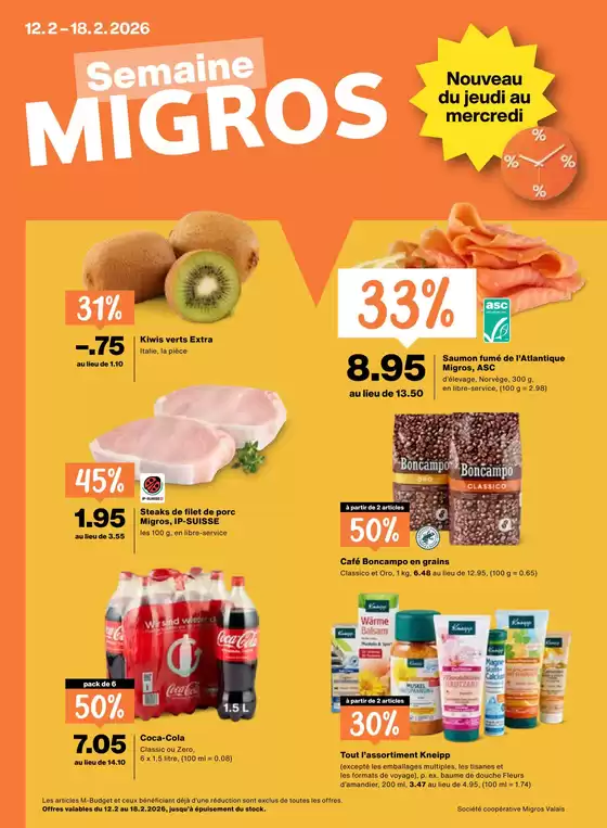 Migros Katalog in Cham | Attraktiivi Sonderängbot für alli | 2026-02-12T00:00:00.000Z - 2026-02-18T00:00:00.000Z