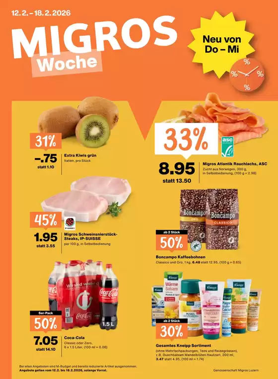 Migros Katalog in Cham | Ängbot für Schnäppchenjäger | 2026-02-12T00:00:00.000Z - 2026-02-18T00:00:00.000Z