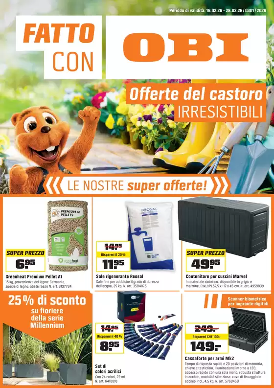 OBI Katalog | OFFERTE IMPERDIBILI Offerte da OBI. | 2026-02-14T00:00:00.000Z - 2026-02-28T00:00:00.000Z