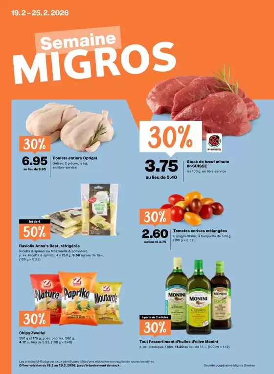 Migros Katalog in Wetzikon | Aktuälli Schnäppchen und Ängbot | 2026-02-19T00:00:00.000Z - 2026-02-25T00:00:00.000Z
