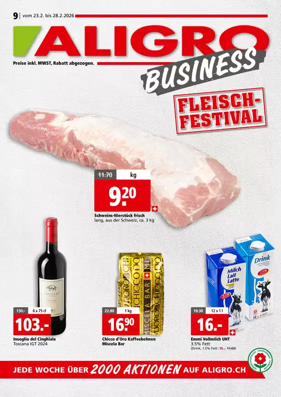 Aligro Katalog in Wettingen | Exklusivi Schnäppchen | 2026-02-23T00:00:00.000Z - 2026-02-28T00:00:00.000Z