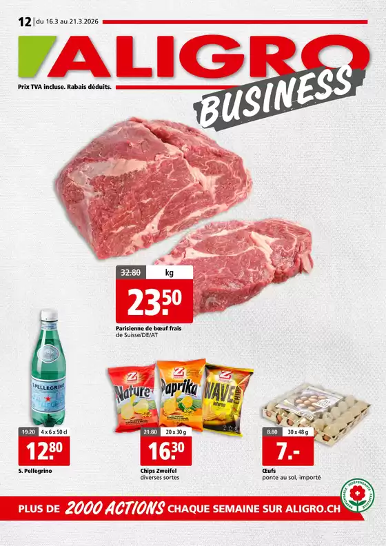 Aligro Katalog in Münchenbuchsee | Actions BUSINESS #12 | 2026-03-16T00:00:00.000Z - 2026-03-21T00:00:00.000Z