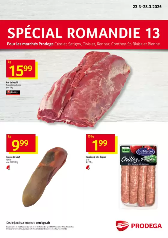 Prodega Katalog in St. Gallen | Kw13 agh special romandie f | 2026-03-23T00:00:00.000Z - 2026-03-28T00:00:00.000Z