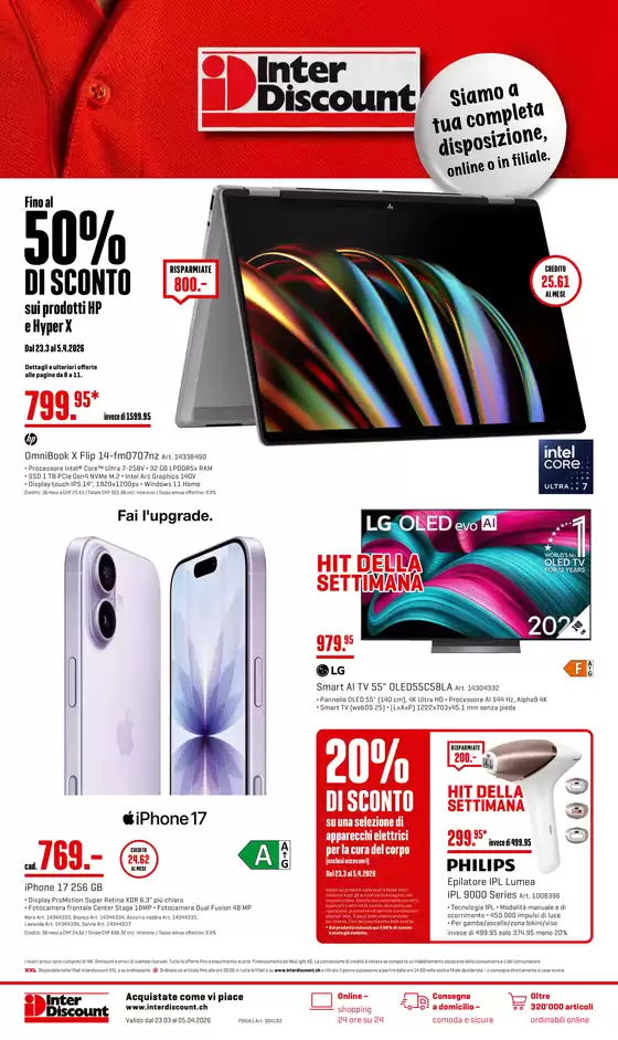 Interdiscount Katalog in Genève | Prospetto - IT | 2026-03-23T00:00:00.000Z - 2026-04-05T00:00:00.000Z