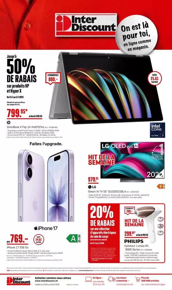 Interdiscount Katalog in Genève | Prospectus - FR | 2026-03-23T00:00:00.000Z - 2026-04-05T00:00:00.000Z