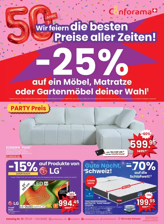 Conforama Katalog | Jetzt spare mit üse Deals | 2026-03-25T00:00:00.000Z - 2026-04-07T00:00:00.000Z