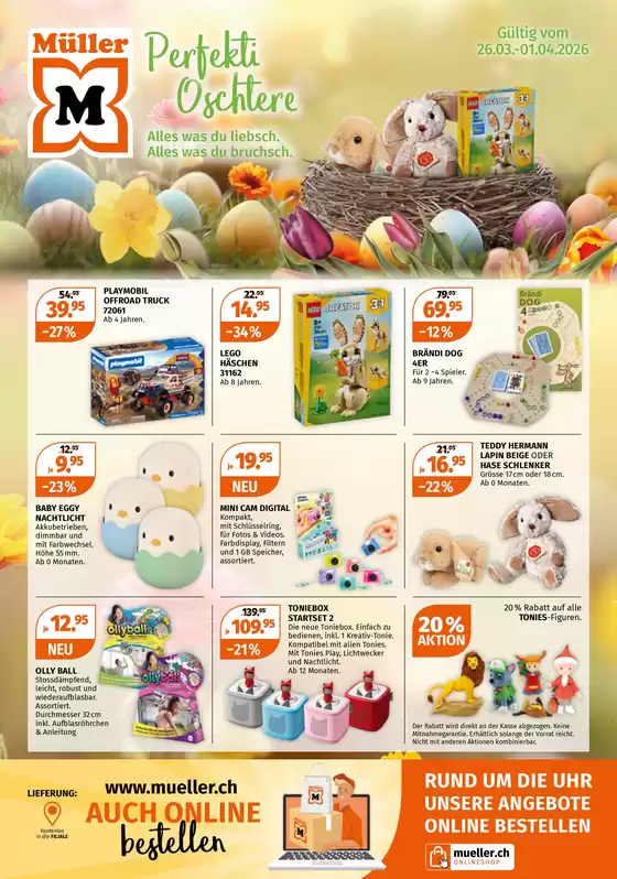 Müller Katalog in Luzern | Tolles Ängbot für alli Chunde | 2026-03-26T00:00:00.000Z - 2026-04-01T00:00:00.000Z